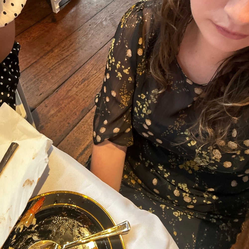 Black sheer detachable slip dress